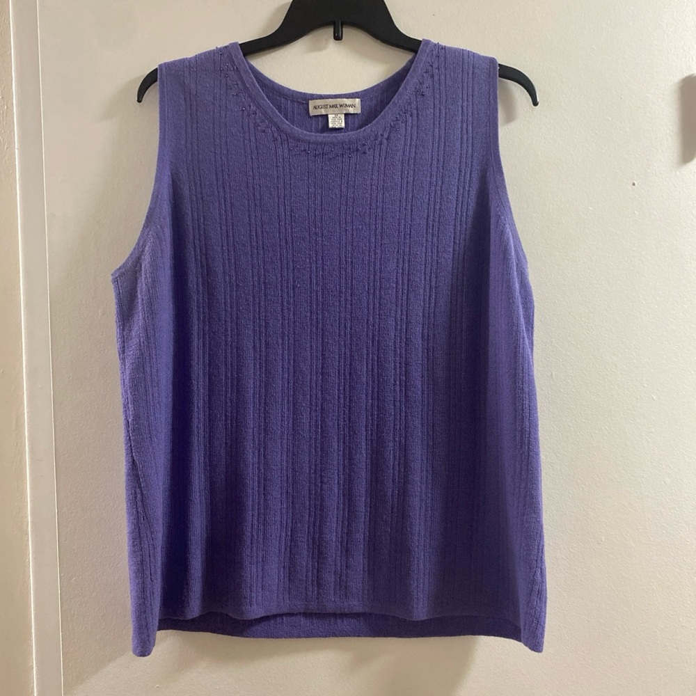 August Max‎ Violet Sleeveless Tank Top